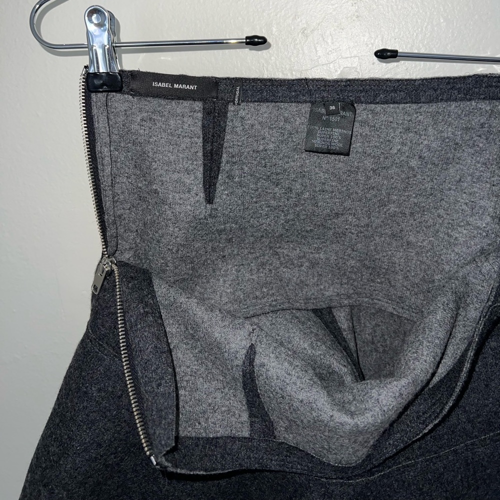 SOLD ISABEL MARANT Freja merino wool-felt mini skirt - Picture 8 of 10
